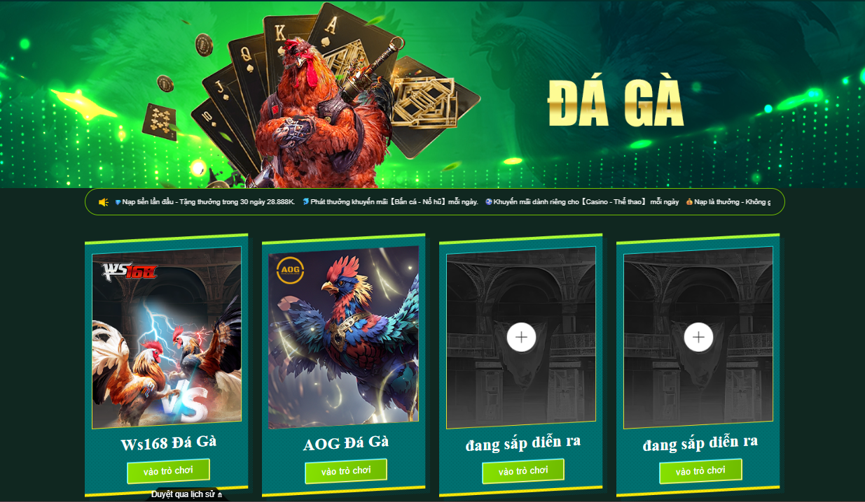 32Win - Trang Chủ Nhà Cái 32Win.Com Không Bị Chặn 31 Sảnh đá gà tại nhà cái WS168, AOG 32win